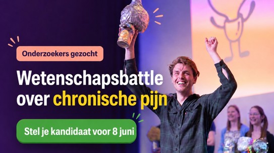 Foto van de winnaar van de wetenschapsbattle
